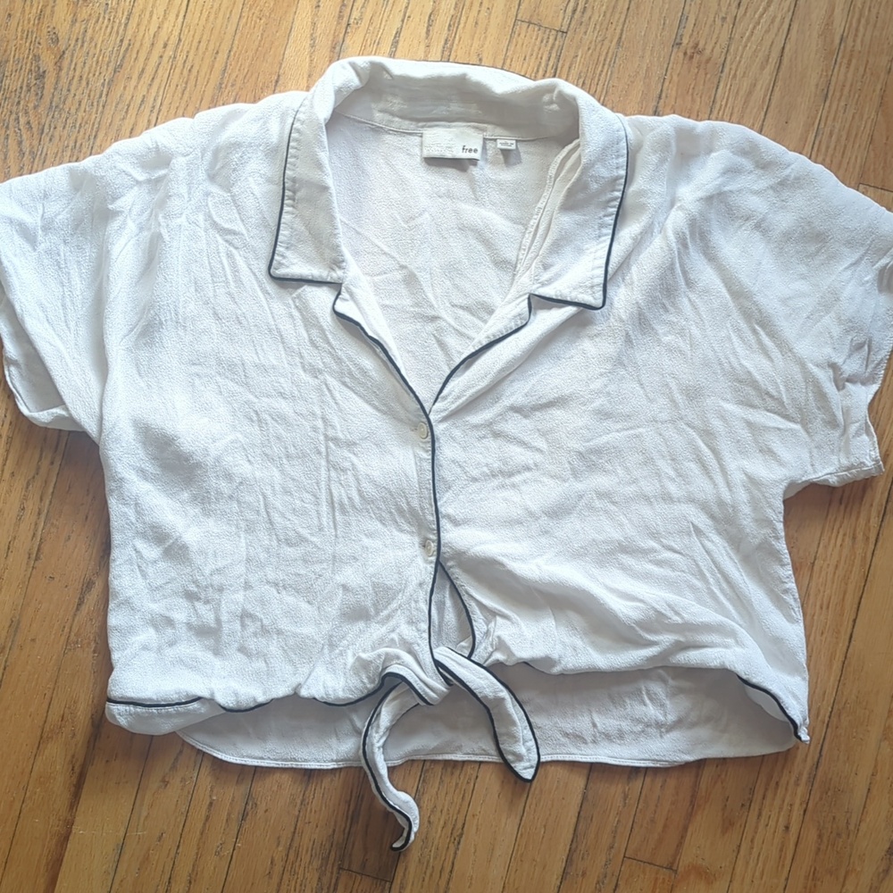 Wilfred Free White Front Tie Tee